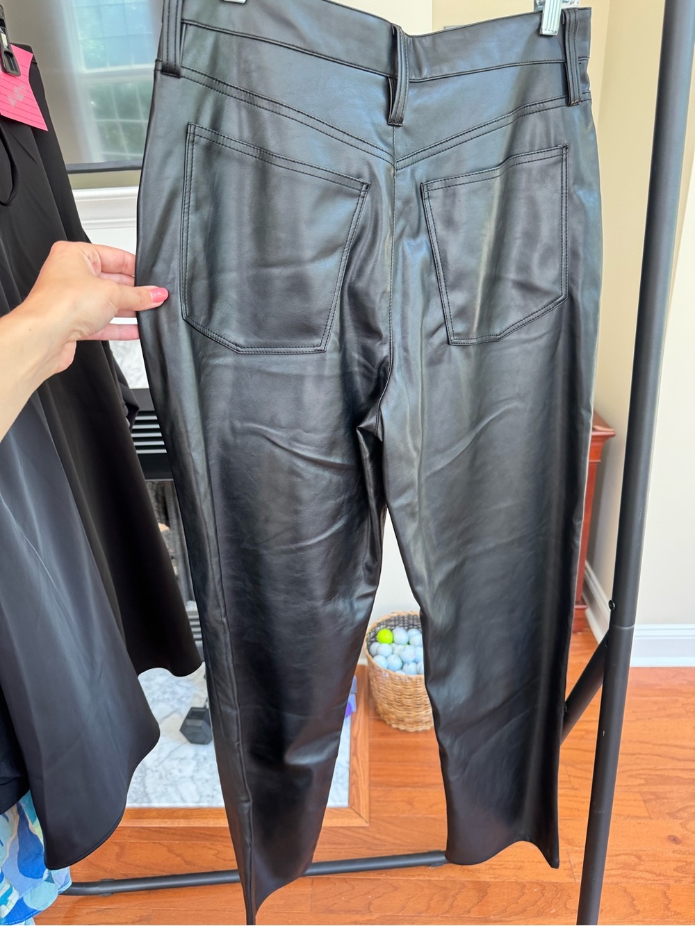 Madewell NWT Sleek Black Faux Leather Pants